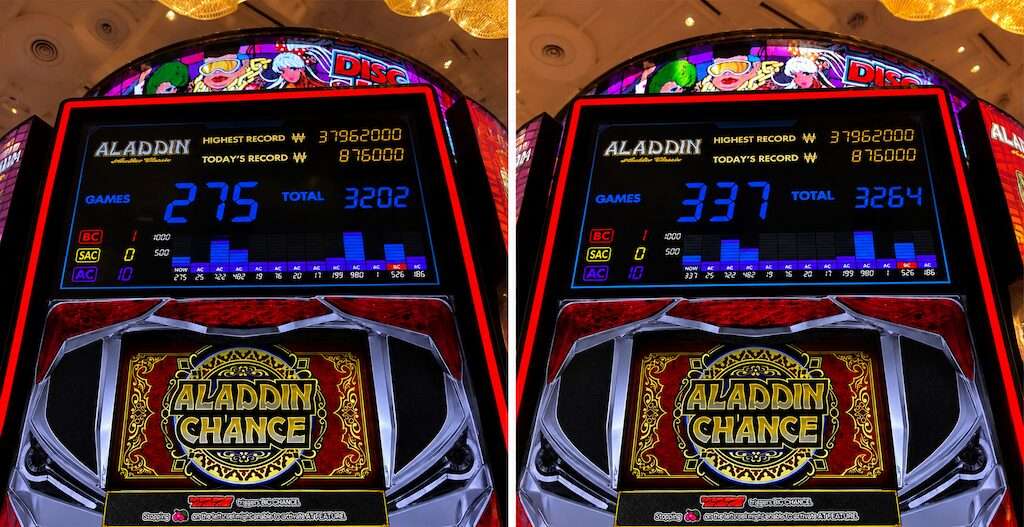 パラダイスシティカジノ、セガサミー、ゲーミングスロット、アラジンA、10倍レート