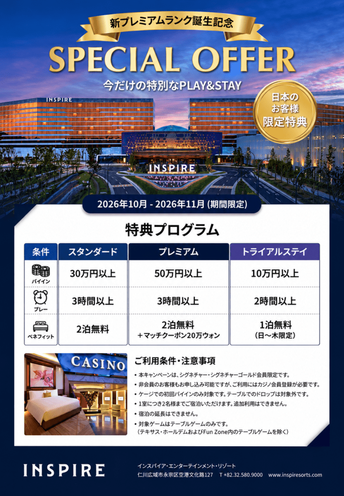 インスパイア2026年10月宿泊キャンペーン